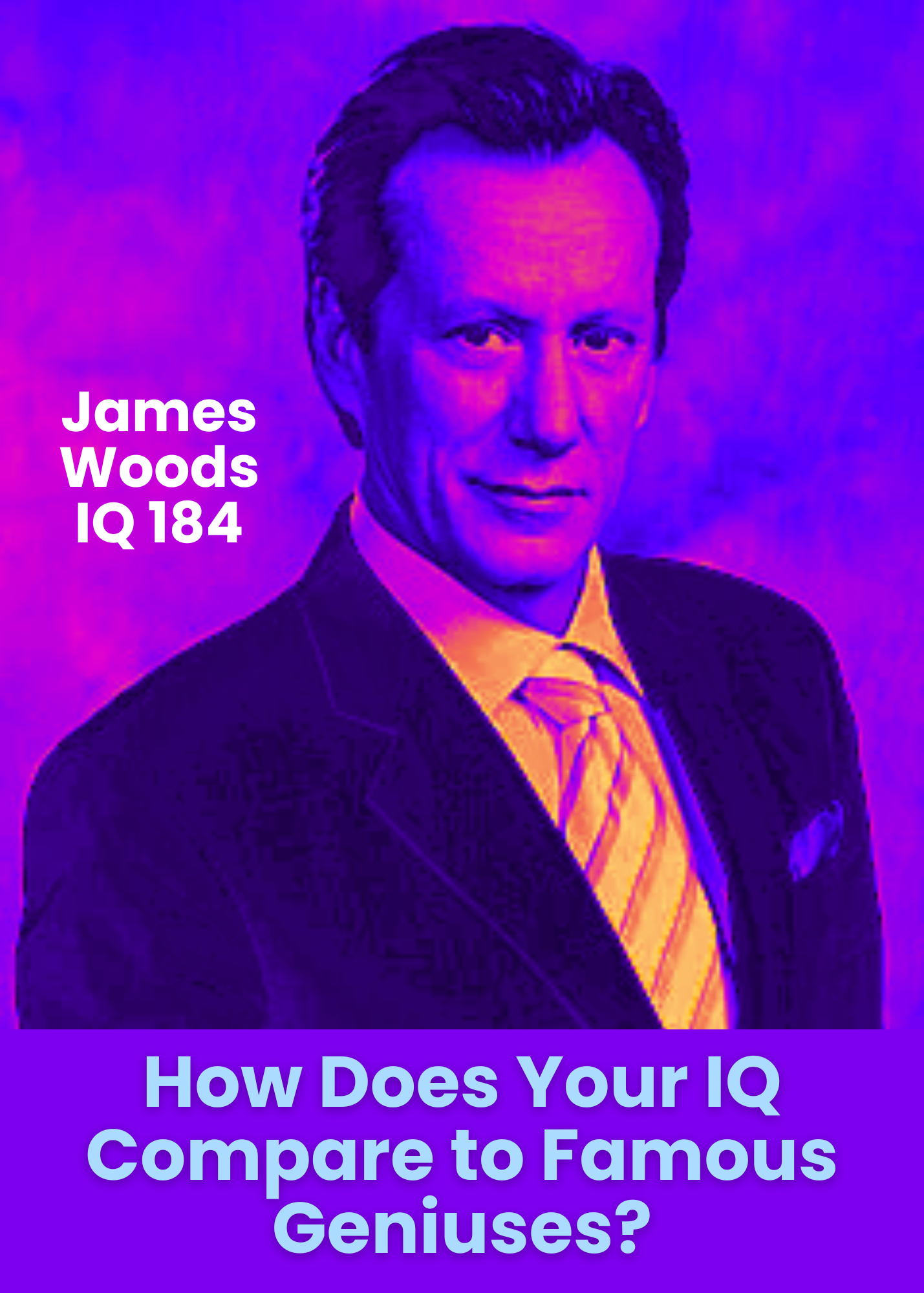 free iq test online that tests your iq in comparison to james woods